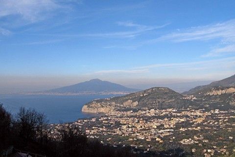 Sant’ Agata sui Due Golfi:  Panorama view across two seas